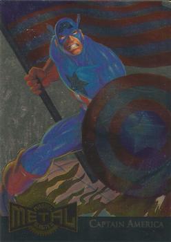 1995 Metal Marvel - Gold Blasters  #2 Captain America Front