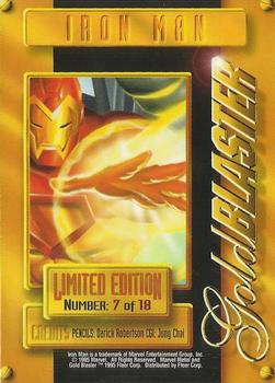 1995 Metal Marvel - Gold Blasters  #7 Iron Man Back