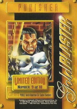 1995 Metal Marvel - Gold Blasters  #9 Punisher Back