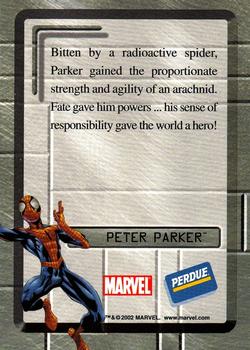 2002 Perdue Chicken Marvel #NNO Spider-Man Back