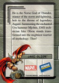 2002 Perdue Chicken Marvel #NNO Thor Back