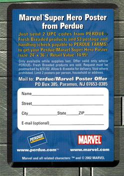 2002 Perdue Chicken Marvel #NNO Poster Offer Back