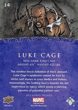 2012 Upper Deck Marvel Premier #14 Luke Cage Back