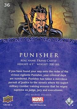 2012 Upper Deck Marvel Premier #36 Punisher Back