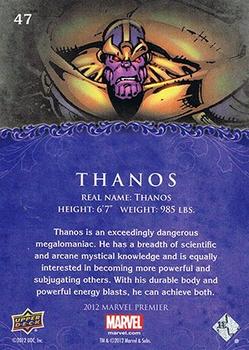2012 Upper Deck Marvel Premier #47 Thanos Back