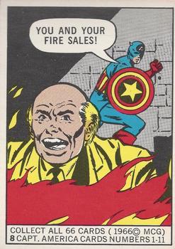 1966 Donruss Marvel Super Heroes #8 You and your fire sales! Front