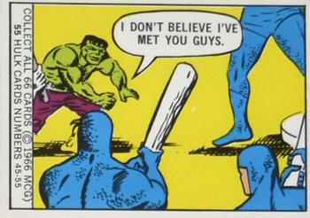 1966 Donruss Marvel Super Heroes #55 I don't believe I've met you guys. Front