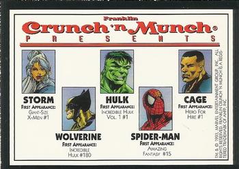 Crunch n' Munch Marvel Card Storm Series one 