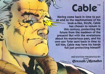 1994 Crunch 'N Munch Marvel Super Heroes #NNO Cable Back