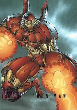 1996 Ultra Marvel Onslaught #Promo2 Iron Man Front