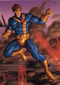 1996 Ultra Marvel Onslaught #5 Cyclops Front