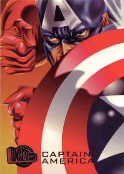1996 Ultra Marvel Onslaught #22 Captain America Front