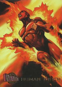 1996 Ultra Marvel Onslaught #41 Human Torch Front