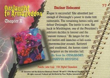 1996 Ultra Marvel Onslaught #77 Nuclear Holocaust Back