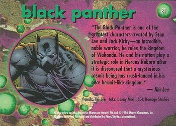 1996 Ultra Marvel Onslaught #81 Black Panther Back