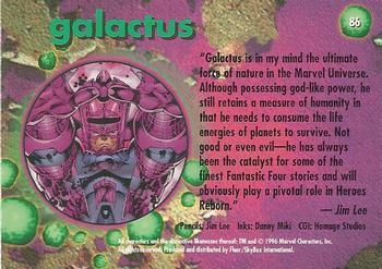 1996 Ultra Marvel Onslaught #86 Galactus Back