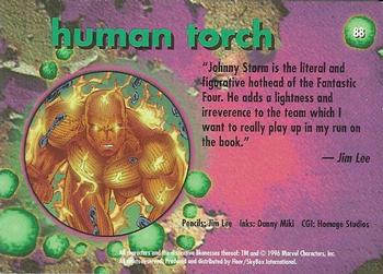 1996 Ultra Marvel Onslaught #88 Human Torch Back