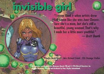 1996 Ultra Marvel Onslaught #89 Invisible Girl Back