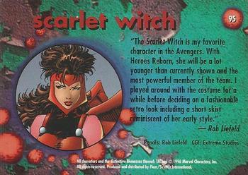 1996 Ultra Marvel Onslaught #95 Scarlet Witch Back