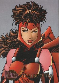 1996 Ultra Marvel Onslaught #95 Scarlet Witch Front