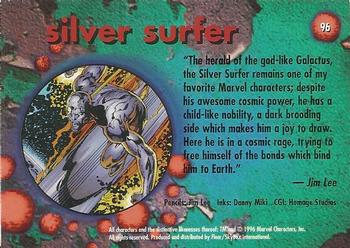 1996 Ultra Marvel Onslaught #96 Silver Surfer Back