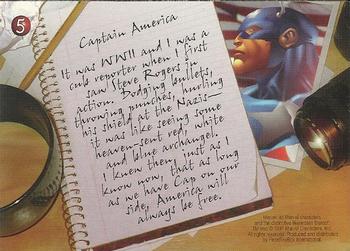 1997 Fleer/SkyBox Marvel Premium QFX #5 Captain America Back