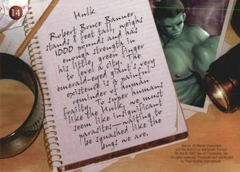 1997 Fleer/SkyBox Marvel Premium QFX #14 Hulk Back