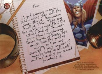 1997 Fleer/SkyBox Marvel Premium QFX #26 Thor Back