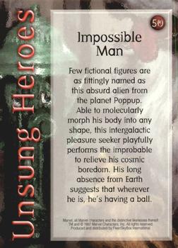 1997 Fleer/SkyBox Marvel Premium QFX #50 Impossible Man Back