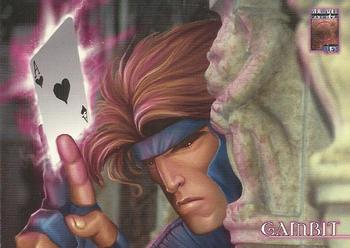 1997 Fleer/SkyBox Marvel Premium QFX #55 Gambit Front