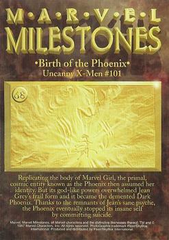 1997 Fleer/SkyBox Marvel Premium QFX #68 Birth of the Phoenix Back