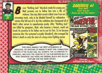 1998 SkyBox Marvel: The Silver Age #31 Daredevil #1 Back