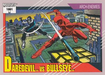 1991 Impel Marvel Universe II #104 Daredevil vs. Bullseye Front