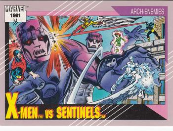 1991 Impel Marvel Universe II #106 X-Men vs. Sentinels Front