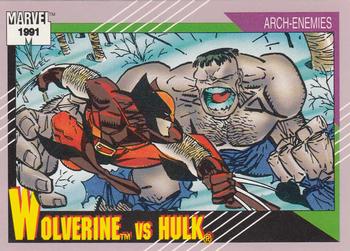 1991 Impel Marvel Universe II #108 Wolverine vs. Hulk Front