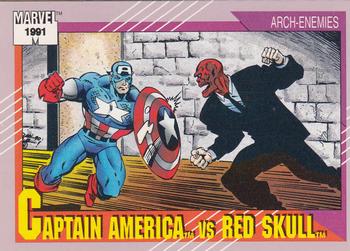 1991 Impel Marvel Universe II #115 Captain America / Red Skull Front