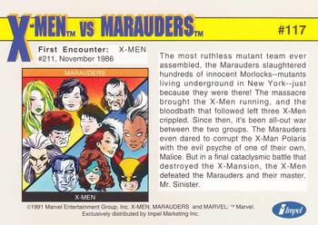 1991 Impel Marvel Universe II #117 X-Men vs. Marauders Back