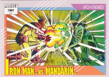 1991 Impel Marvel Universe II #118 Iron Man vs. Mandarin Front