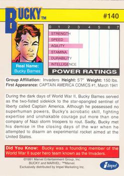 1991 Impel Marvel Universe II #140 Bucky Back