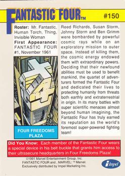 1991 Impel Marvel Universe II #150 Fantastic Four Back