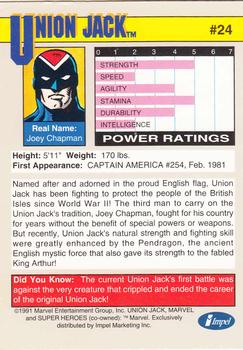 1991 Impel Marvel Universe II #24 Union Jack Back