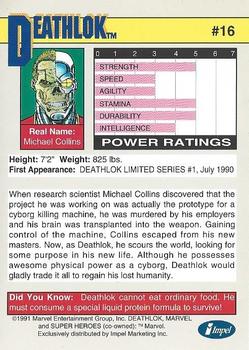 1991 Impel Marvel Universe II #16 Deathlok Back