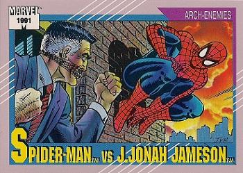 1991 Impel Marvel Universe II #121 Spider-Man vs. J. Jonah Jameson Front