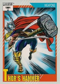 1991 Impel Marvel Universe II #128 Thor's Hammer Front