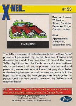 1991 Impel Marvel Universe II #153 X-Men Back
