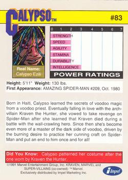 1991 Impel Marvel Universe II #83 Calypso Back