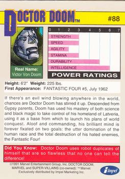 1991 Impel Marvel Universe II #88 Doctor Doom Back