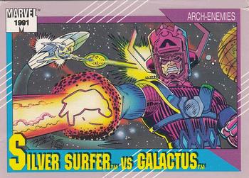 1991 Impel Marvel Universe II #94 Silver Surfer vs. Galactus Front