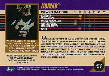 1992 Impel Marvel Universe #53 Nomad Back