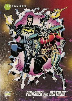 1992 Impel Marvel Universe #86 Punisher and Deathlok Front